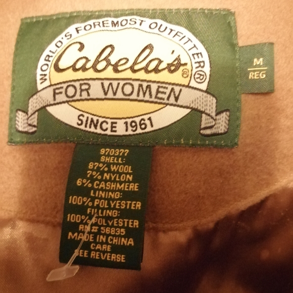 Ladies medium wool & cashmere brown coat - Picture 3 of 5